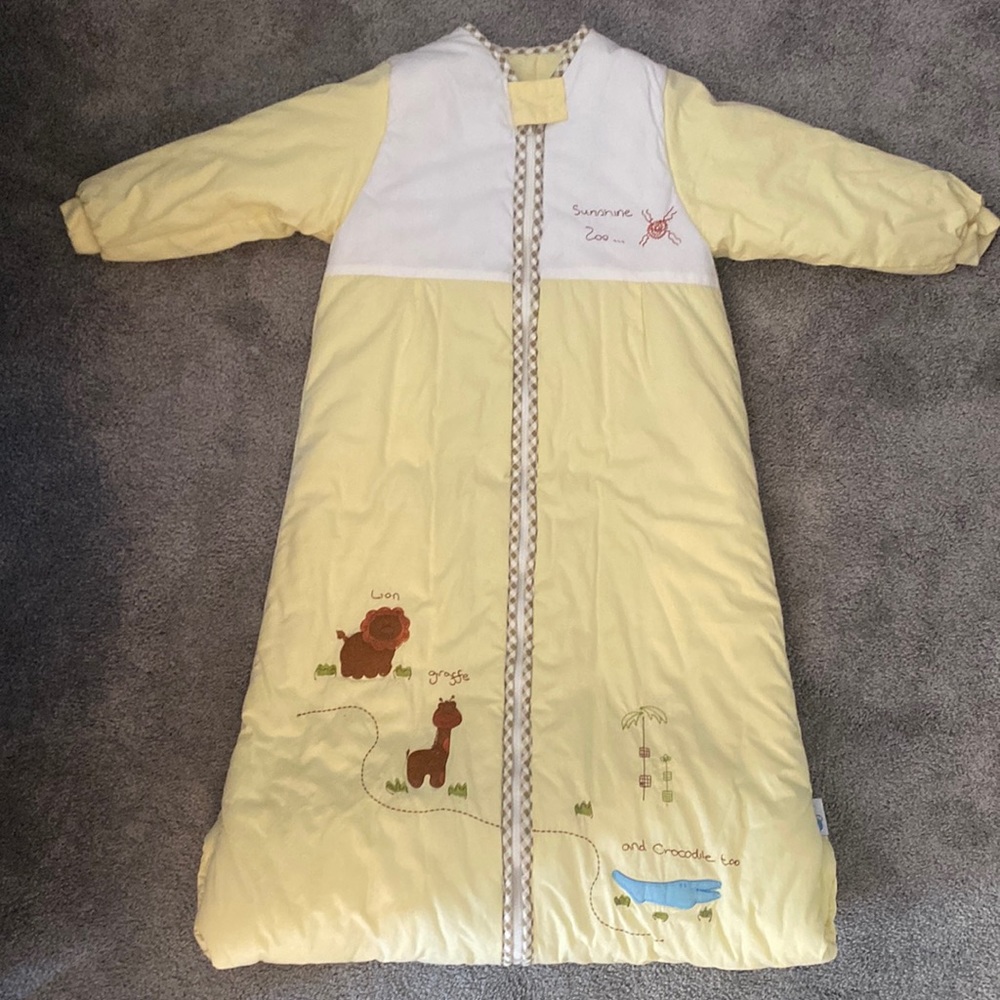 Slumbersac Childrens Sunshine Zoo Sleep Sack Size 12-36 Months 3.5 TOG Cotton